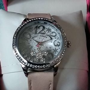 Crystal snowflakes light pink Betset Johnson watch